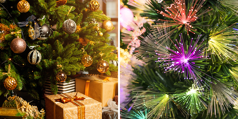 2020 Christmas Tree Trends all gold and fibre optics LED tree