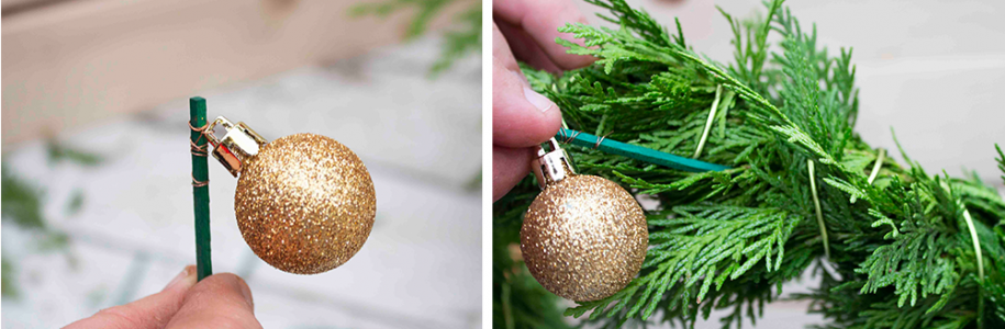 gold christmas ornament ball