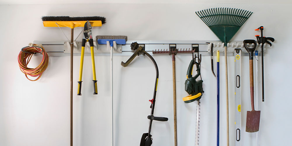 Salisbury Greenhouse-Alberta-Garden Tool Care-stored clean tools in garage