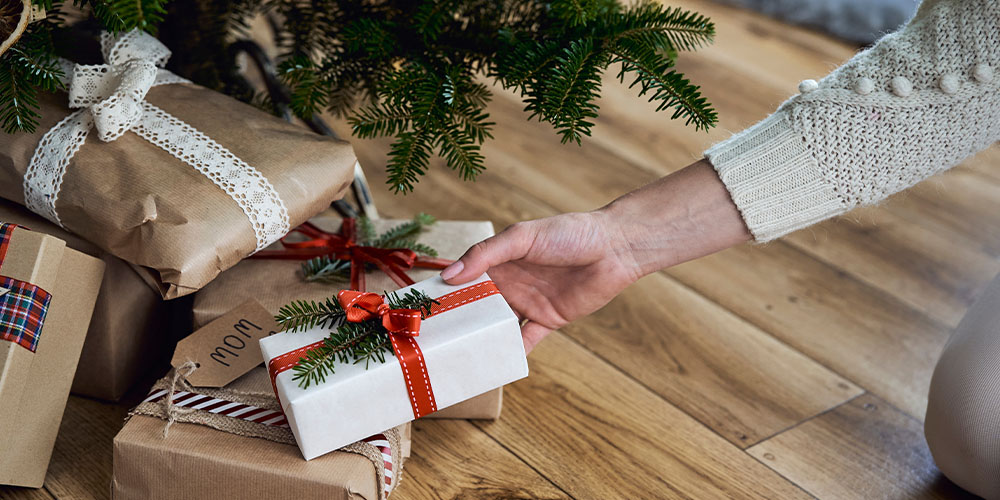 Salisbury Greenhouse-Alberta-Gift Guide 2022-putting gift under tree
