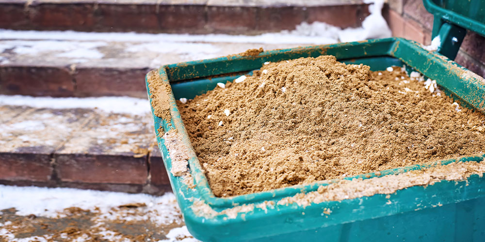 Salisbury Greenhouse-Alberta-Managing Snow in the Landscape-salt bin for traction