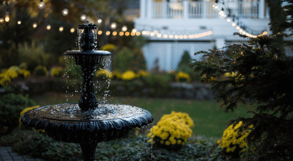 Salisbury Greenhouse-Sherwood Park-Alberta- Backyard Water Feature Ideas-tiered fountain