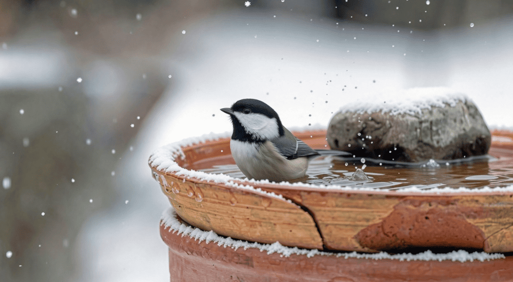 Salisbury Greenhouse Sherwood Park Alberta Creating a Winter Friendly Backyard for Alberta Birds Heated Birdbath
