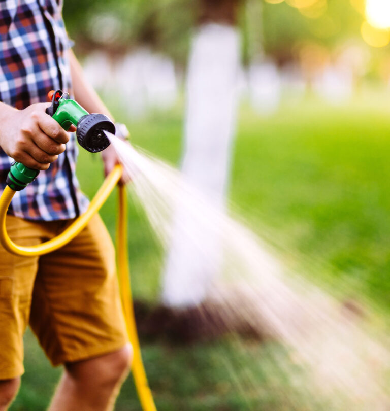 Salisbury Greenhouse -Survival Tips for Summer Heat Waves-person watering the garden