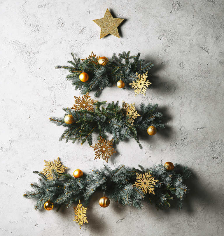 Christmas tree on wall -Salisbury Greenhouse