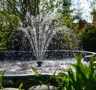 Salisbury Greenhouse-Sherwood Park-Alberta- Backyard Water Feature Ideas-fountain spray