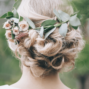 -eucalyptus floral crown Salisbury floral studio