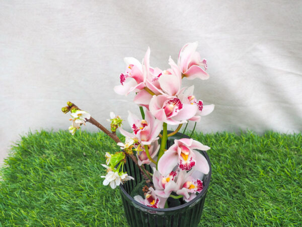 Orchid Smoke Vase Arrangement Floral Salisbury Greenhouse St. Albert Sherwood Park Edmonton