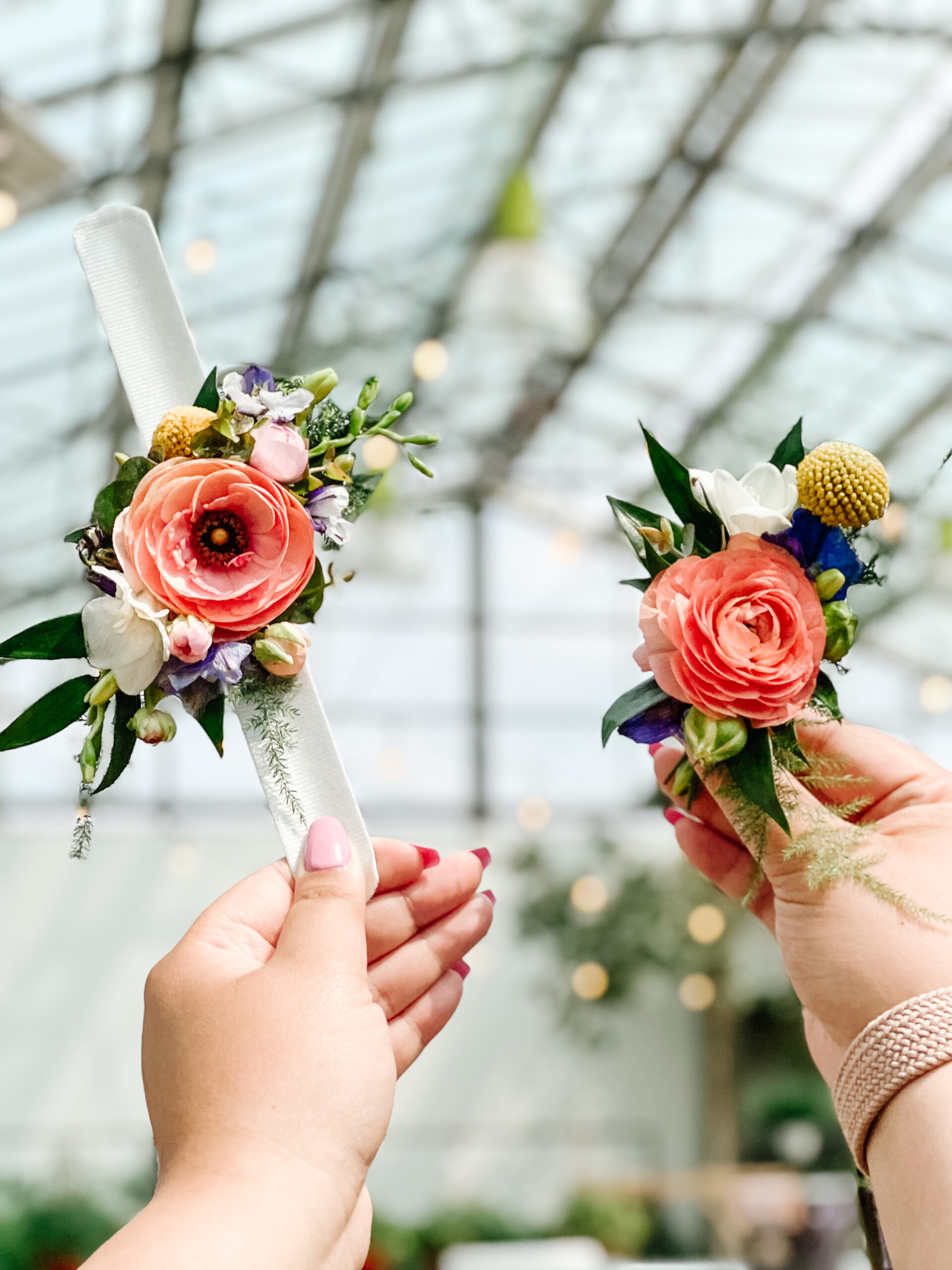 Pop of Color Boutonniere and corsage | Salisbury Floral Studio - St. Albert